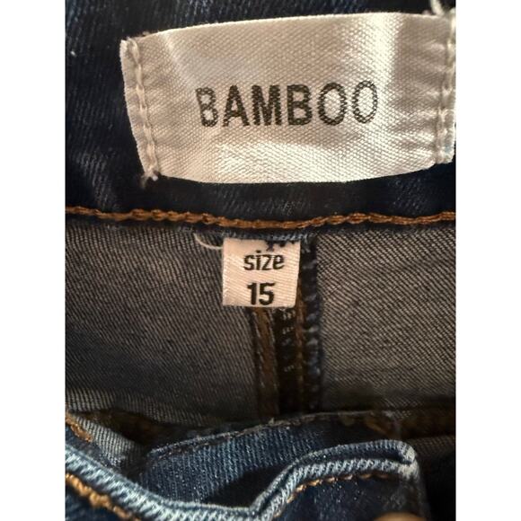 Bamboo Flare Jeans Womens Size 15 Blue Denim Faded Single Stitch High Waisted - Picture 6 of 11